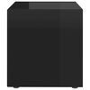 vidaXL Έπιπλα Τηλεόρασης 4 τεμ. Γυαλ. Μαύρα 37x35x37 εκ. Επεξ. Ξύλο