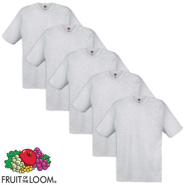 Fruit of the Loom T-shirt Original 100% Γκρι XXL 100% Βαμβακερά