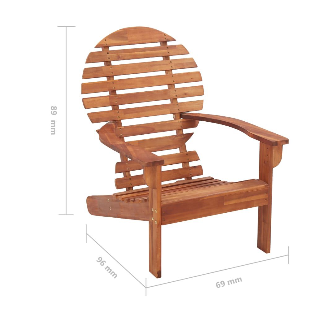 vidaXL Καρέκλα Adirondack από Μασίφ Ξύλο Ακακίας
