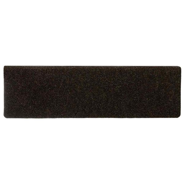 vidaXL Αυτοκόλλητα Πατάκια Σκαλιών 30 τεμ. 65x21x4 εκ. Σκούρο Καφέ Ορθογώνιο Άκρο