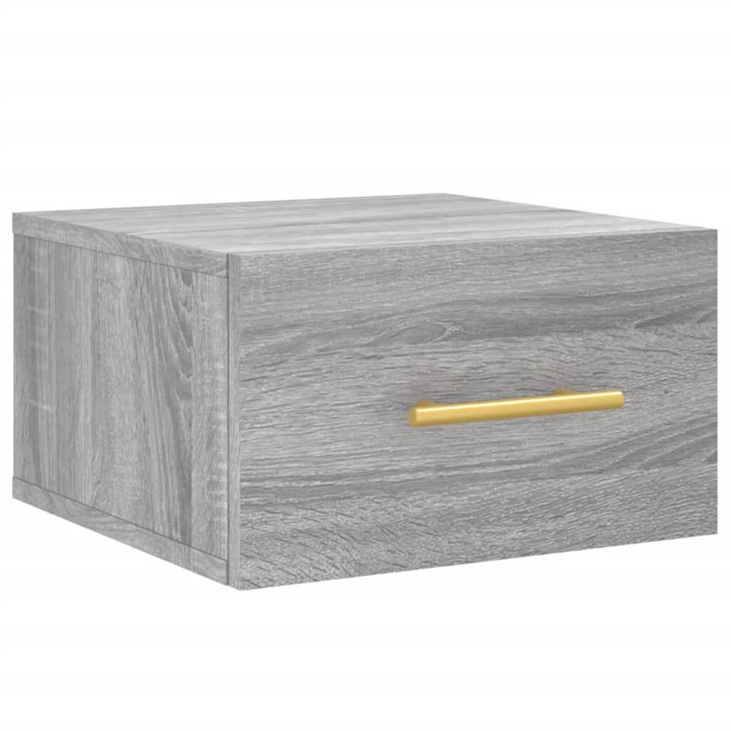 vidaXL Κομοδίνα Επιτοίχια Γκρι Sonoma 35 x 35 x 20 εκ.