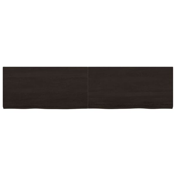 vidaXL Επιφάνεια Τραπεζιού Σκούρο Καφέ 160x40x(2-4)εκ Επεξ. Μασίφ Δρυς