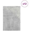 vidaXL Διακοσμητικά Πάνελ 12 pcs Γκρι σκυροδέματος 21 x 30 x 0.3 εκ