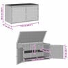 vidaXL Ντουλάπι Αποθήκευσης Κήπου Γκρι 110x55,5x60,5 εκ. Συνθ. Ρατάν