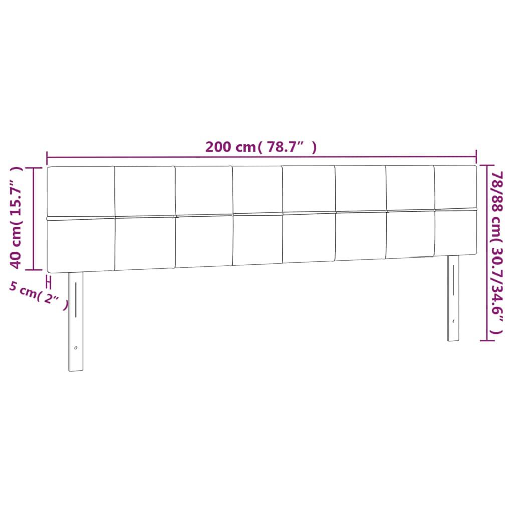 vidaXL Κεφαλάρια Κρεβατιού 2 τεμ. Taupe 100x5x78/88 εκ. Υφασμάτινο