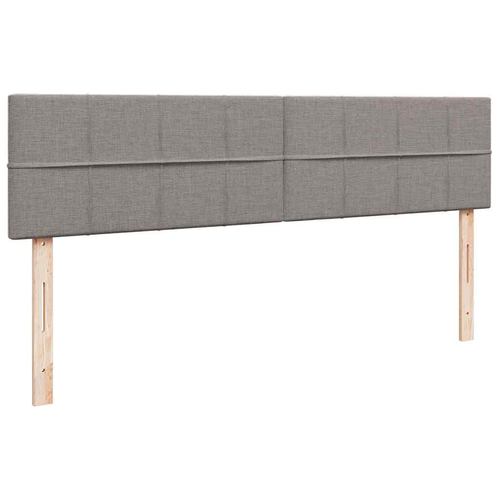 vidaXL Οθωμανικό κρεβάτι με στρώμα Taupe 180x200cm ύφασμα