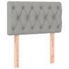 vidaXL Κρεβάτι Boxspring με Στρώμα Ανοιχτό Γκρι 80x200 εκ. Υφασμάτινο