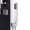 vidaXL Στήλη Ντους Υδρομασάζ Μαύρη 18 x 42,1 x 120 εκ. από Γυαλί