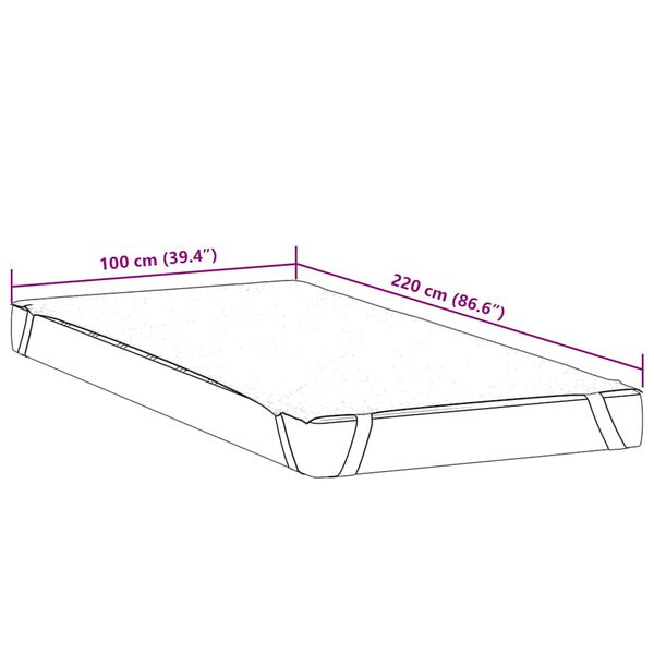 vidaXL Προστατευτικό στρώματος Λευκό 100x220 εκ. Αδιάβροχο