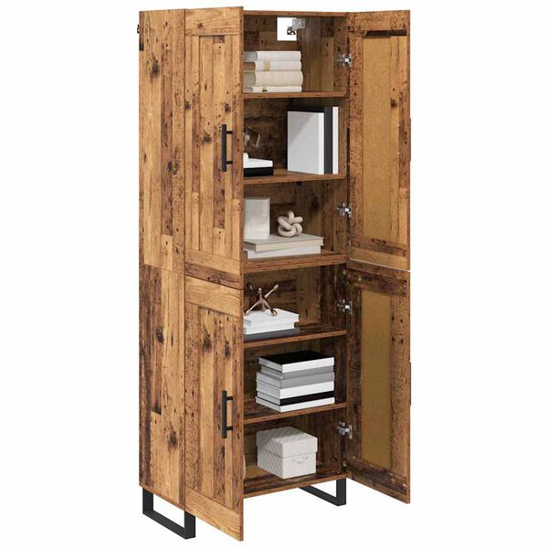 vidaXL Highboard &Pi;&alpha;&lambda;&iota;ό &xi;ύ&lambda;&omicron; 69,5 x 34 x 180 &epsilon;&kappa;. &Epsilon;&pi;&epsilon;&xi;&epsilon;&rho;&gamma;&alpha;&sigma;&mu;έ&nu;&omicron; &xi;ύ&lambda;&omicron;