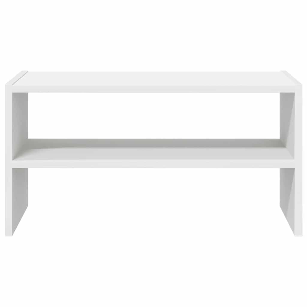 vidaXL Ράφι παπουτσιών στοιβαζόμενο λευκό 60x30x30,5 cm
