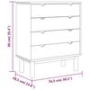 vidaXL Συρταριέρα OTTA Καφέ & Λευκό 76,5x39,5x90 εκ Μασίφ Ξύλο Πεύκου
