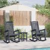 vidaXL Κουνιστή Καρέκλα Κήπου 3 pcs Ναυτικό μπλε 38 x 38 x 46cm