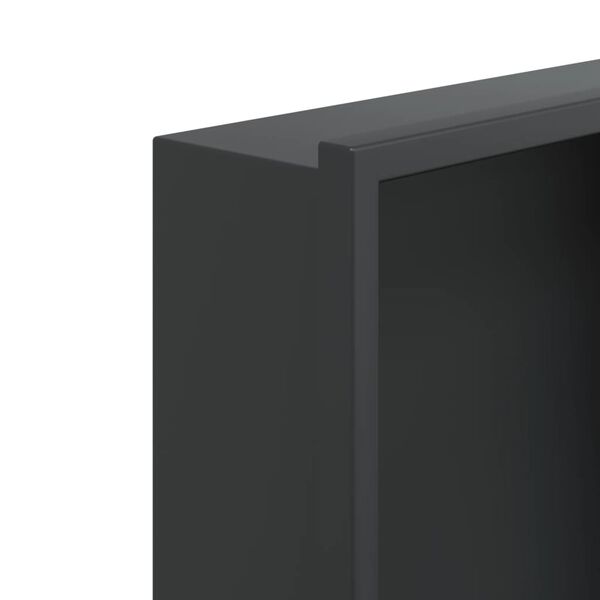 vidaXL Εσοχή Ντους Βουρστ. Μαύρο Ματ 32x32x9 εκ. Αν. Ατσάλι