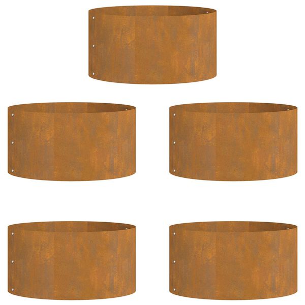 vidaXL Ζαρντινιέρες κήπου 5 pcs Καφέ 40 x 40 x 20 cm Ατσάλι corten