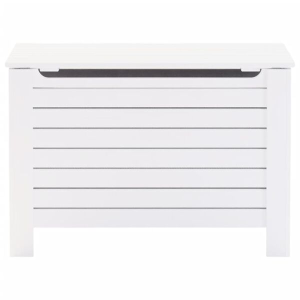 vidaXL Κουτί Αποθήκευσης με Καπάκι RANA Λευκό 80x49x54εκ. Μασίφ Πεύκο