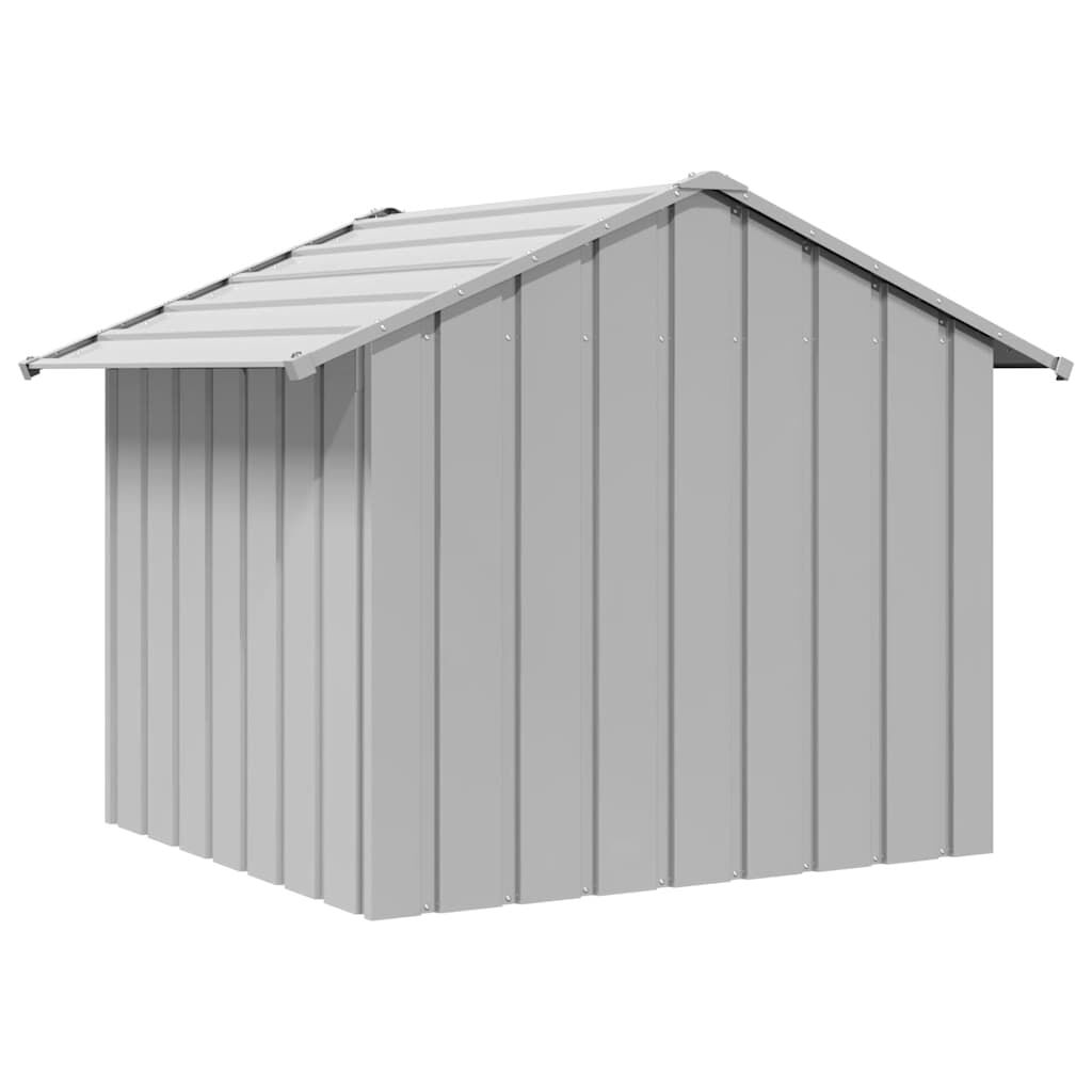 vidaXL Σπιτάκι σκύλου με οροφή 131x101x102 cm Γαλβανισμένος χάλυβας