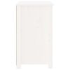 vidaXL Κομοδίνα 2 τεμ. Λευκά 50 x 35 x 61,5 εκ. από Μασίφ Ξύλο Πεύκου