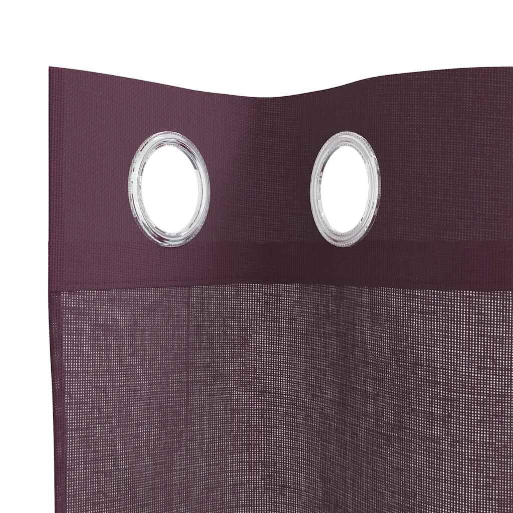 vidaXL Κουρτίνες Voile με ροδέλες 2 τεμάχια Μοβ 140x225 εκ.