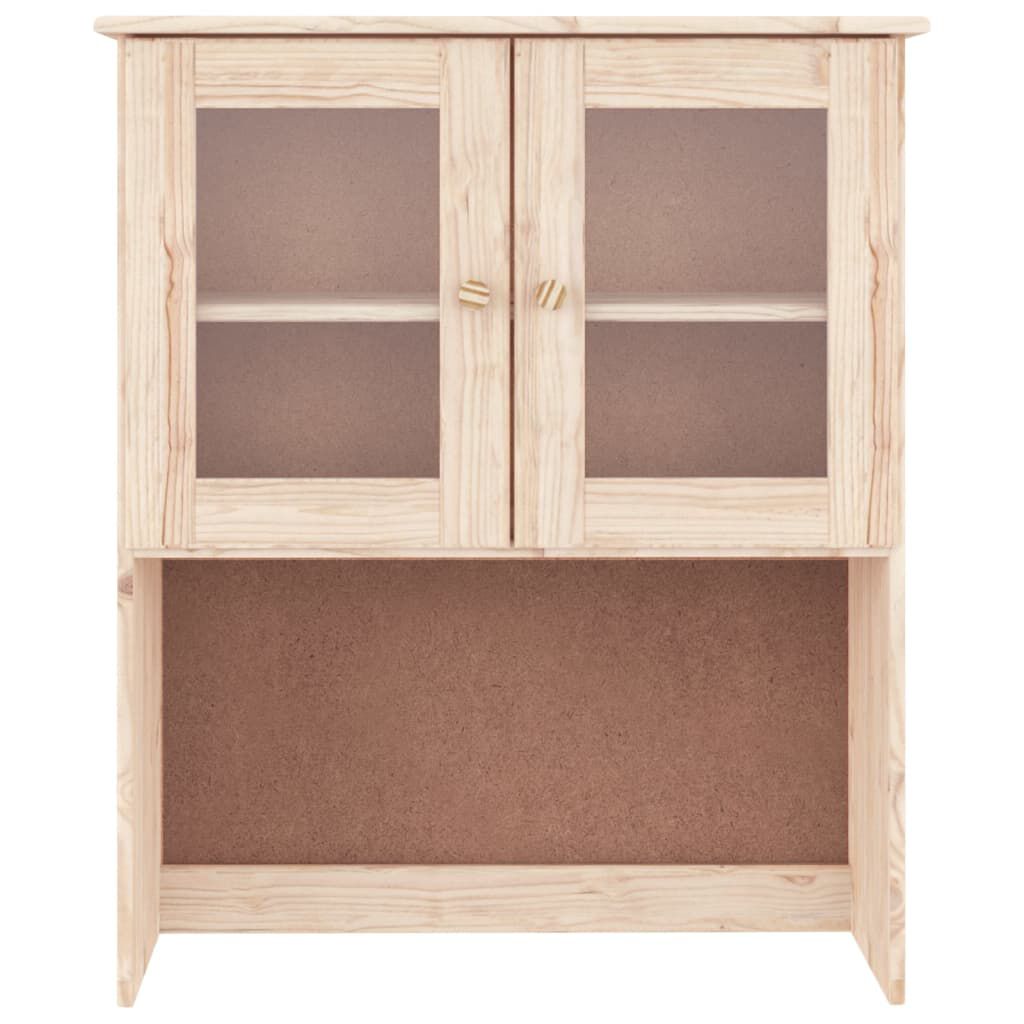 vidaXL Πάνω Ντουλάπι-Βιτρίνα ALTA 77x30x92 εκ. από Μασίφ Ξύλο Πεύκου