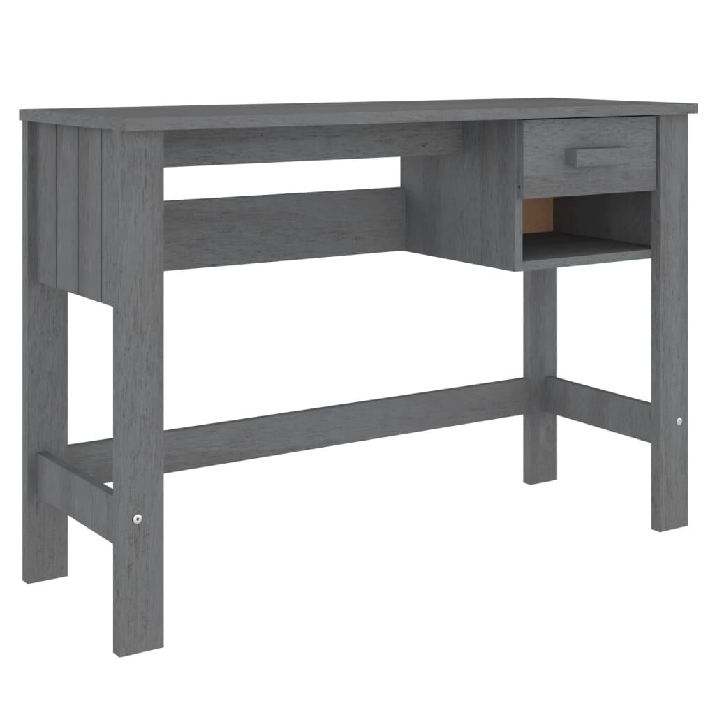 vidaXL Γραφείο HAMAR Σκ. Γκρι 110 x 40 x 75 εκ. Μασίφ Ξύλο Πεύκου