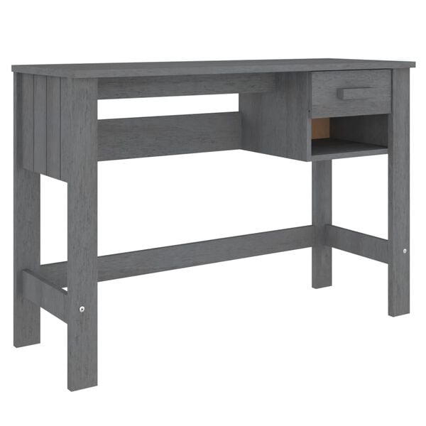 vidaXL Γραφείο HAMAR Σκ. Γκρι 110 x 40 x 75 εκ. Μασίφ Ξύλο Πεύκου
