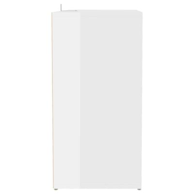 vidaXL Παπουτσοθήκη Γυαλιστερό Λευκό 60 x 35 x 70 εκ. από Μοριοσανίδα