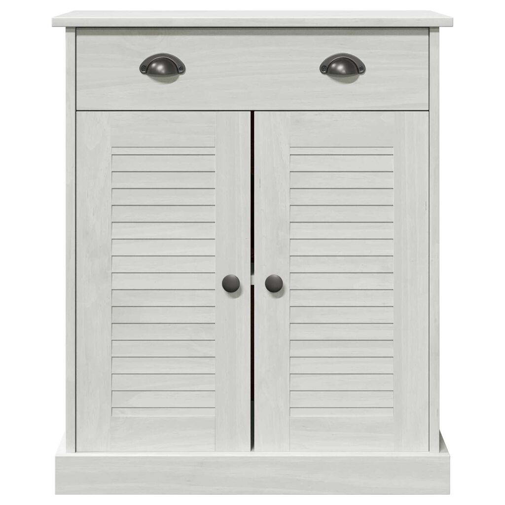 vidaXL Ντουλάπι Μπάνιου Λευκό 68 x 34 x 80 εκ Μασίφ ξύλο πεύκου