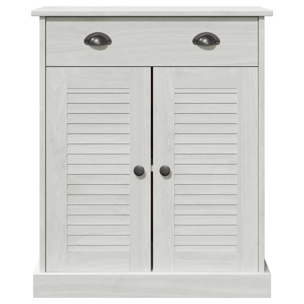 vidaXL Ντουλάπι Μπάνιου Λευκό 68 x 34 x 80 εκ Μασίφ ξύλο πεύκου