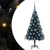 vidaXL Χριστουγεννιάτικο Δέντρο με 150 LED με βάση Μαύρο 120 cm PVC