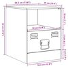 vidaXL Κομοδίνο Μουσταρδί 34,5 x 39 x 44 εκ. από Χάλυβα