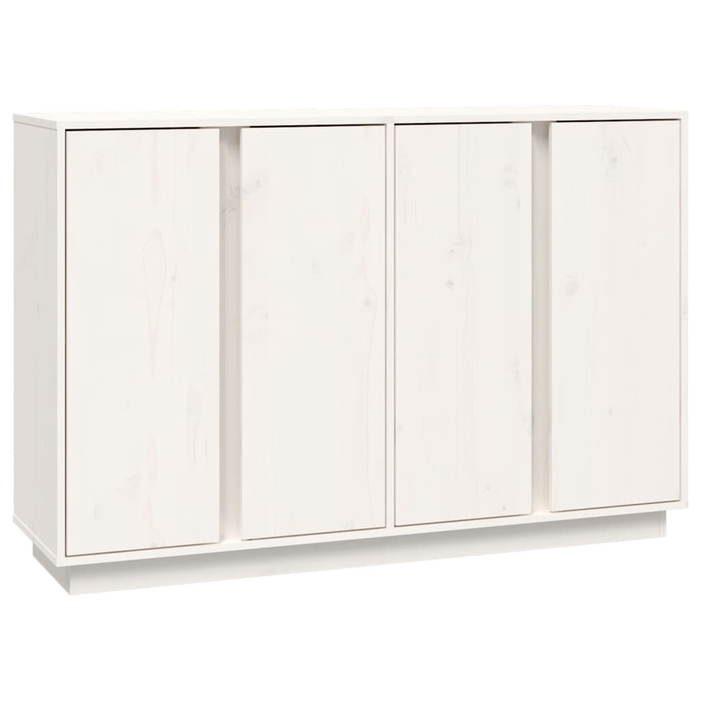 vidaXL Μπουφές Λευκός 120 x 35 x 80 εκ. από Μασίφ Ξύλο Πεύκου