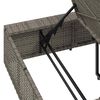 vidaXL Ξαπλώστρα με αιωρούμενο μαξιλάρι Γκρι Poly Rattan