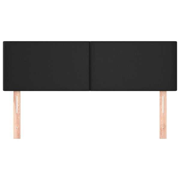 vidaXL Κεφαλάρια Κρεβατιού 2 τεμ. Μαύρα 72x5x78/88 εκ. Συνθετικό Δέρμα