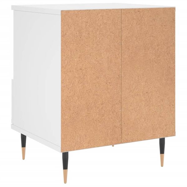 vidaXL Κομοδίνο Λευκό 40 x 35 x 50 εκ. από Επεξεργασμένο Ξύλο
