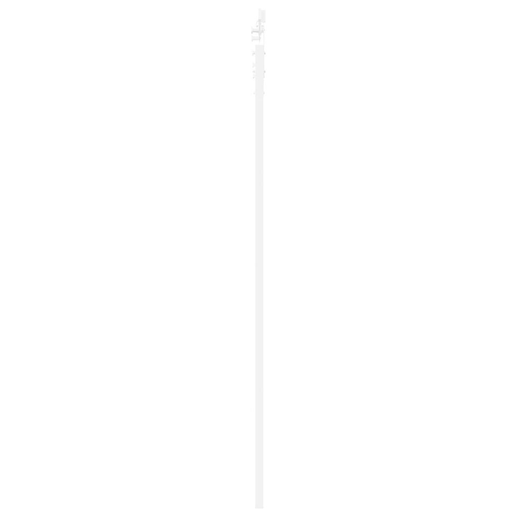 vidaXL Συρόμενη Πόρτα Λευκό 86 x 211 cm Μασίφ ξύλο πεύκου και χάλυβας