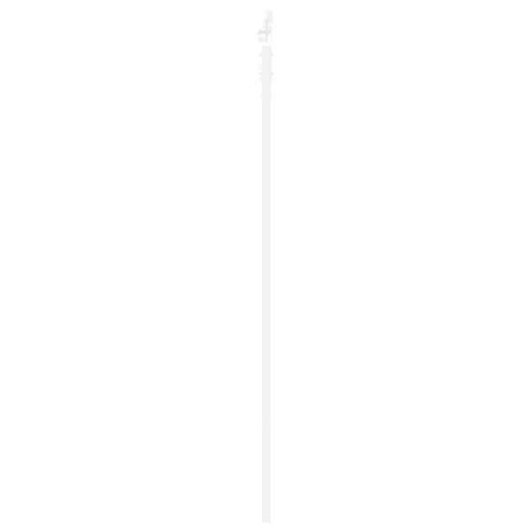 vidaXL Συρόμενη Πόρτα Λευκό 86 x 211 cm Μασίφ ξύλο πεύκου και χάλυβας