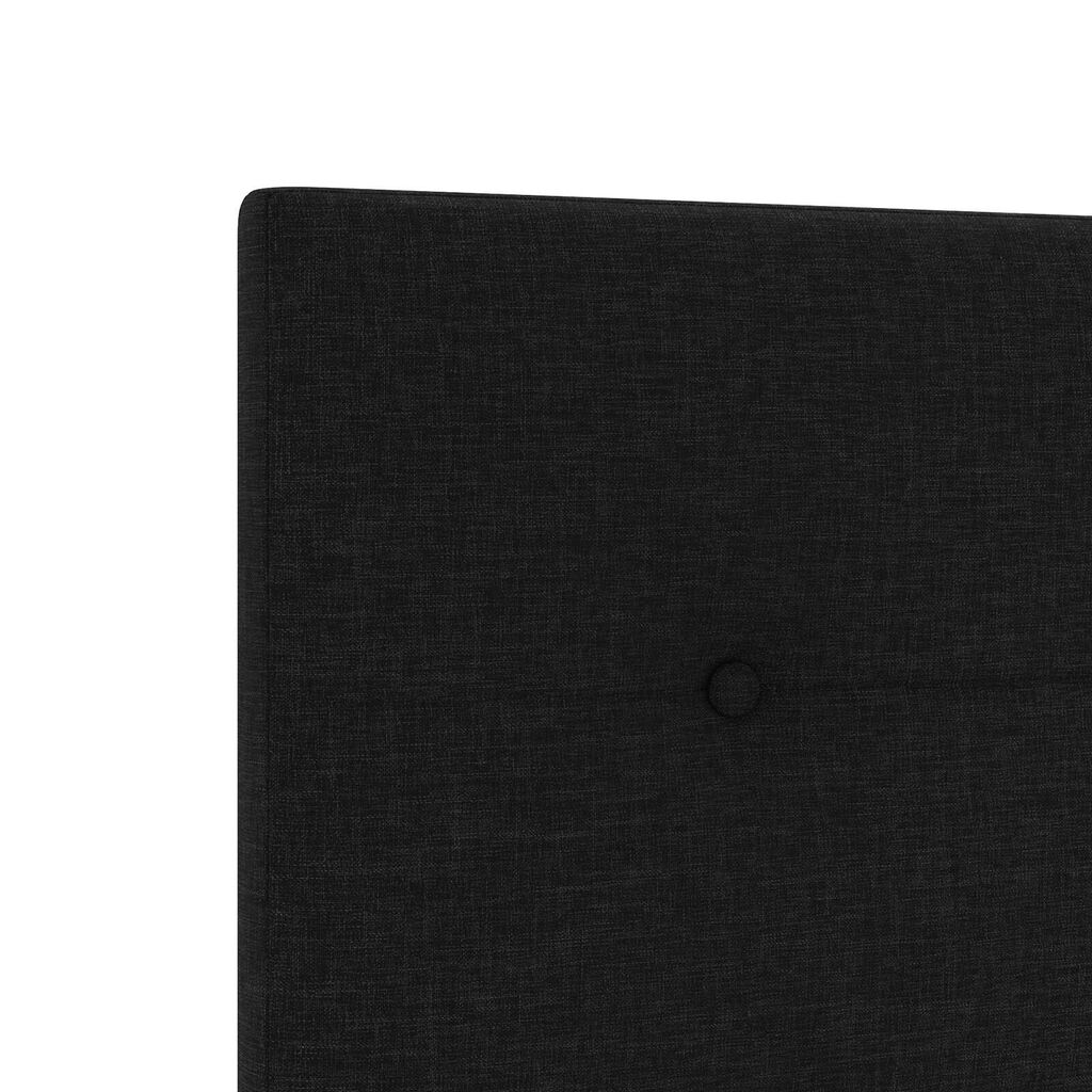 vidaXL Σκελετός Κρεβατιού με κεφαλάρι Μαύρο 200 x 200 cm ύφασμα