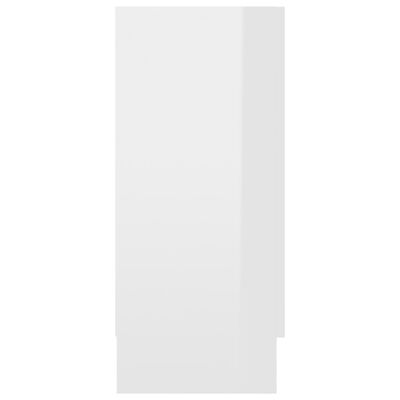 vidaXL Βιτρίνα Γυαλιστερό Λευκό 120 x 30,5 x 70 εκ. από Μοριοσανίδα