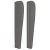 vidaXL Κεφαλάρι με Πτερύγια Γκρι 183x23x118/128 εκ.Συνθετικό Δέρμα