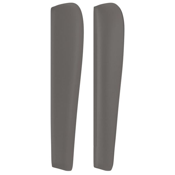vidaXL Κεφαλάρι με Πτερύγια Γκρι 183x23x118/128 εκ.Συνθετικό Δέρμα