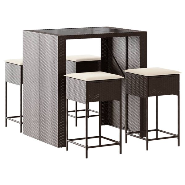 vidaXL &Sigma;&epsilon;&tau; &Epsilon;&pi;ί&pi;&lambda;&omega;&nu; &Mu;&pi;&alpha;&rho; &Kappa;ή&pi;&omicron;&upsilon; 5 &tau;&epsilon;&mu;. &Kappa;&alpha;&phi;έ &alpha;&pi;ό &Sigma;&upsilon;&nu;&theta;. &Rho;&alpha;&tau;ά&nu; &mu;&epsilon; &Mu;&alpha;&xi;&iota;&lambda;ά&rho;&iota;&alpha;