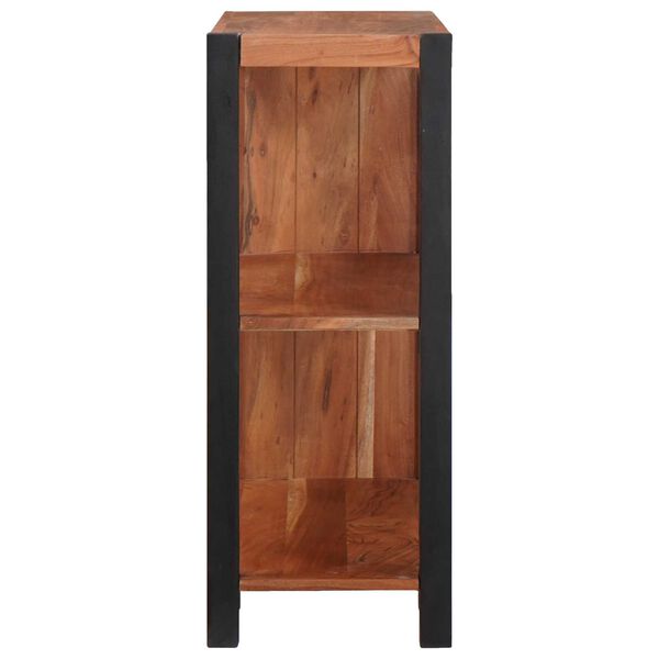 vidaXL Βιβλιοθήκη Καφέ, Μαύρο 80 x 30 x 110 εκ. Στερεό Ξύλο Ακακίας