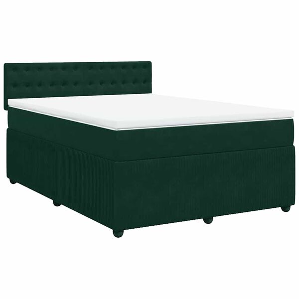 vidaXL &Kappa;&rho;&epsilon;&beta;ά&tau;&iota; Boxspring &mu;&epsilon; &Sigma;&tau;&rho;ώ&mu;&alpha; &Sigma;&kappa;&omicron;ύ&rho;&omicron; &Pi;&rho;ά&sigma;&iota;&nu;&omicron; 140x200&epsilon;&kappa;. &Beta;&epsilon;&lambda;&omicron;ύ&delta;&iota;&nu;&omicron;