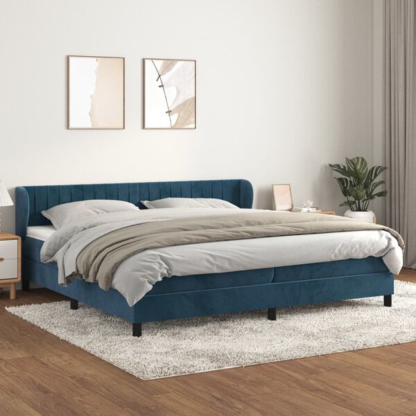 vidaXL &Kappa;&rho;&epsilon;&beta;ά&tau;&iota; Boxspring &mu;&epsilon; &Sigma;&tau;&rho;ώ&mu;&alpha; &Sigma;&kappa;&omicron;ύ&rho;&omicron; &Mu;&pi;&lambda;&epsilon; 200x200 &epsilon;&kappa;. &Beta;&epsilon;&lambda;&omicron;ύ&delta;&iota;&nu;&omicron;