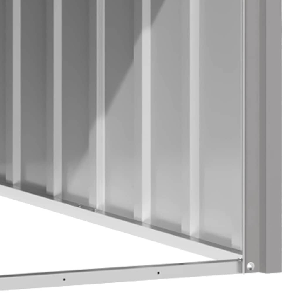 vidaXL Σπιτάκι Σκύλου Γκρι 116,5x103x81,5 εκ. Γαλβανισμένο Χάλυβα
