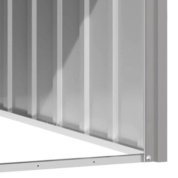 vidaXL Σπιτάκι Σκύλου Γκρι 116,5x103x81,5 εκ. Γαλβανισμένο Χάλυβα