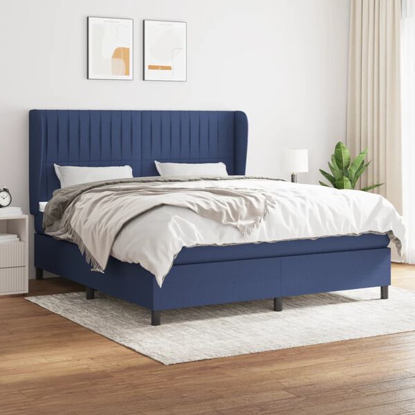 vidaXL &Kappa;&rho;&epsilon;&beta;ά&tau;&iota; Boxspring &mu;&epsilon; &Sigma;&tau;&rho;ώ&mu;&alpha; &Mu;&pi;&lambda;&epsilon; 180x200 &epsilon;&kappa;. &Upsilon;&phi;&alpha;&sigma;&mu;ά&tau;&iota;&nu;&omicron;