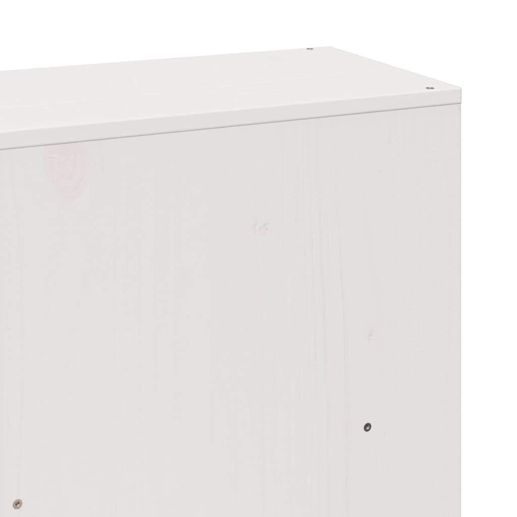 vidaXL Κρεβάτι Βιβλιοθήκη Χωρίς Στρώμα Λευκό 180x200 εκ Μασίφ Ξύλο