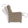 vidaXL Καρέκλα μασάζ με μαξιλάρι Taupe 70.5 x 96.5 x 95 cm ύφασμα